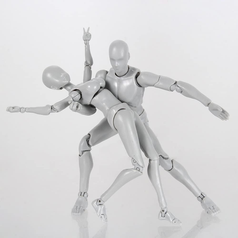 Aslion 2 piezas 2.0 figura de acción masculina femenina modelo para SHF Body Kun Doll PVC Body-Chan DX Set (macho y hembra) - Arteztik