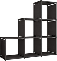 Suoernuo - Estantería de almacenamiento para libros, 6 cubos, almacenamiento en armario, estante para salón, dormitorio, oficina, estanterías para libros, ropa, juguetes, zapatos, artes - Arteztik
