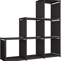 Suoernuo - Estantería de almacenamiento para libros, 6 cubos, almacenamiento en armario, estante para salón, dormitorio, oficina, estanterías para libros, ropa, juguetes, zapatos, artes - Arteztik