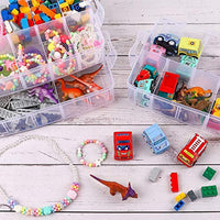 SGHUO Caja de almacenamiento apilable de 3 niveles con 30 compartimentos, caja organizadora de plástico para artes y manualidades, juguetes, cuentas de fusibles, cintas Washi - Arteztik
