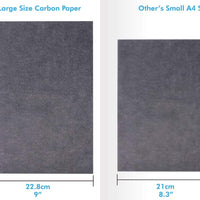 Selizo 100 hojas de papel de calco de transferencia de carbono negro para madera, papel, lienzo y otras superficies de arte (9.0 x 13.0 in) - Arteztik