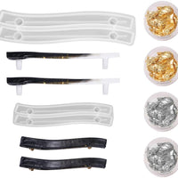 Juanya Molde de bandeja de resina de silicona, bandeja ovalada de ágata de geodo, moldes de fundición epoxi para hacer bandeja, tabla de servir y soporte de accesorios, decoración del hogar (molde de bandeja) - Arteztik