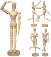 Maniquí de madera de artista para dibujar dibujar figura de dibujo modelo de ayuda humana figura artista dibujar pintura modelo maniquí articulado muñeca, 5 pulgadas, color madera - Arteztik

