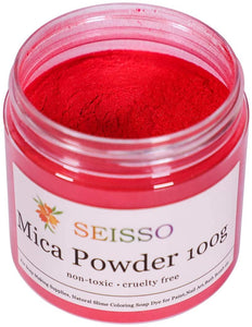 SEISSO Lake Blue Mica Powder, 50g/1.8oz Bottled Powder Pigments Colorful Natural Epoxy Resin Dye for Slime, Candle Soap Making, Bath Bomb Dyes, Cosmetic, DIY Crafts, Nail Arts - Arteztik