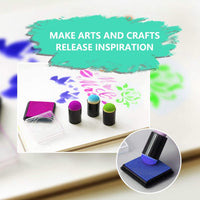40 piezas de esponja de dedo con caja de almacenamiento para pintar tiza de tinta para hacer tarjetas de dibujo - Arteztik