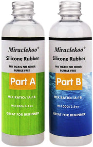 Miraclekoo Kit de silicona para hacer moldes de silicona líquida, goma transparente, silicona para moldes de resina, moldes de silicona para hacer manualmente (28 oz) - Arteztik