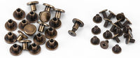 20 remaches de cabeza plana de cobre, latón, tuercas, clavos, remaches de piel, accesorios de remaches, 5mm - Arteztik
