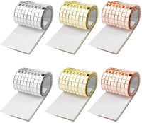 Yookat 2880 pegatinas de espejo cuadradas de cristal para decoración de azulejos de mosaico (plata, oro y oro rosa, 0.197 x 0.197 in) - Arteztik
