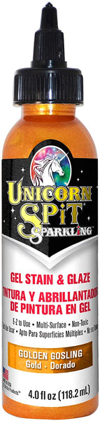 Unicorn 5775004 SPiT - Tinte de 4,0 onzas líquidas, diseño de ángel dorado brillante - Arteztik