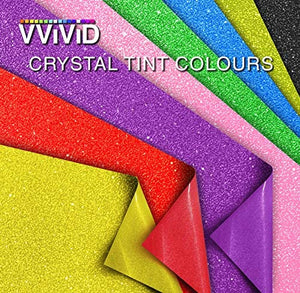 VViViD DECO65 Película de vinilo adhesivo esmerilado transparente para manualidades, rollo de 12.0 x 47.7 in, hoja de papel de transferencia de alta adherencia (amarillo dorado) - Arteztik