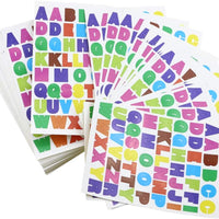 Acmer - 80 hojas de pegatinas de letras coloridas con letras del alfabeto, pegatinas de cartulina para tarjetas de fotos de niños, álbum de fotos - Arteztik