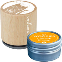 Woodies - Sello de gato con almohadilla de tinta naranja de Outback, sello de goma de madera y almohadilla de tinta para manualidades y tarjetas - Arteztik
