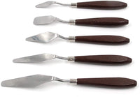 Tulead - Paleta de cuchillos de acero inoxidable con mango de madera (5 tamaños) - Arteztik
