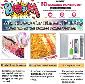 5D DIY Diamond Painting Kits for Adults 30x40cm, Full Square Drill Diamond Crystal Rhinestone Embroidery Cross Stitch Pictures Arts Craft for Home Wall Decor Gift Dancer Girl - Arteztik