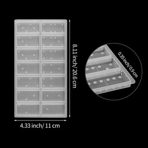 SUSSURRO 4 moldes de silicona para dominó de resina de silicona Dominó, doble seis moldes de resina epoxi para hacer proyectos de arte, 56 cavidades - Arteztik