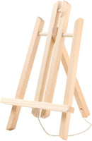 Caballete de madera plegable con marco de madera ajustable con exquisito embalaje para dibujo, pintura al óleo al agua, arte de mesa y manualidades (8 unidades) - Arteztik

