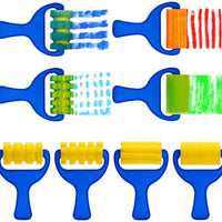 Kit de pintura de aprendizaje temprano para niños, brochas de pintura de esponja para niños, para aprender a hacer tú mismo, incluye esponja de espuma con patrón de flores y 26 alfabetos ingleses, 47 piezas - Arteztik