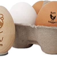 Butt Nugget - Sello de goma con forma de huevo de pollo (0.7 in) - Arteztik