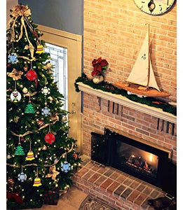50 adornos de madera sin terminar para decoración navideña y manualidades, 10 estilos de madera sin terminar para decoración de Navidad y manualidades - Arteztik