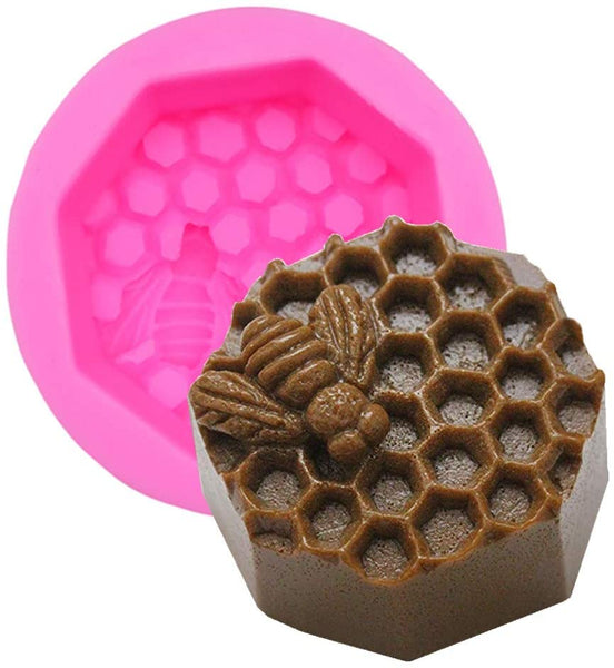 Paquete de 2 moldes de silicona para abejas de cerveza de abeja para manualidades en 3D, velas de cera de abeja, artcrafts, moldes de arcilla de polímero - Arteztik