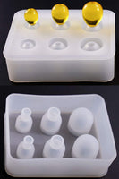 2 moldes de silicona semitransparente con forma de huevo y forma de hielo. - Arteztik

