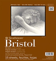 Strathmore 400 Series Bristol, 2 capas lisas, cinta de 18.0 x 24.0 in, 15 hojas - Arteztik
