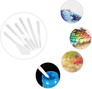 WenQin Juego de cuchillos de plástico para pintura al óleo, pinturas de mezcla, mezcla acrílica y más - Arteztik