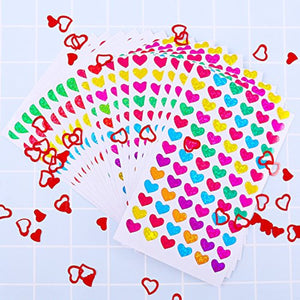 resinta 50 hojas Corazón de purpurina pegatinas día de San Valentín Amor calcomanía decorativo para scrapbooking o Embellishment - Arteztik