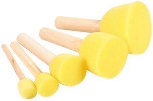 Yoogeer - Juego de 30 esponjas redondas para pintura, espuma, pincel, herramienta de pintura, 5 tamaños, 6 lotes - Arteztik