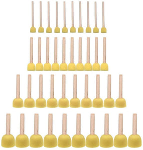 jmaf 40-Pieces surtidos tamaño esponja redonda esponjas Juego de brochas niños herramientas de pintura Pintura Stippler Juego de bricolaje herramientas de pintura para niños - Arteztik