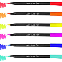 Dual Tip Calligraphy Brush Marker Pens, 24 Brush and Fine Tip Art Marker for Journal, Hand Lettering, Coloring Book, Planner - Arteztik