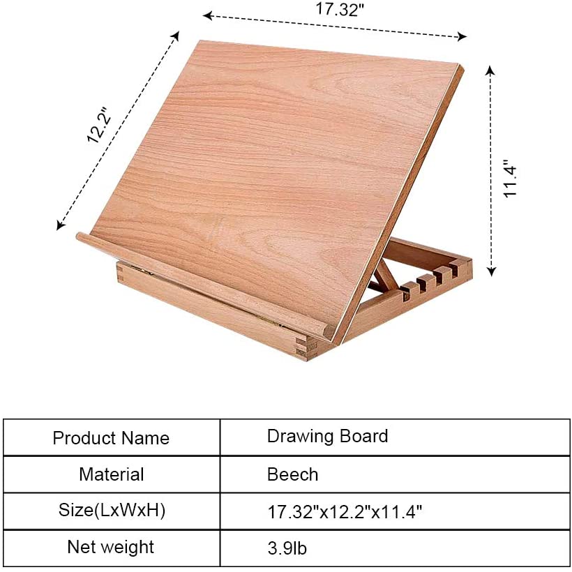 Tablero de dibujo, caballete de mesa, caballete de mesa A3 Pintura de  escritorio de madera, mesa de dibujo, tablero de dibujo y caballete de  exhibición Caballete de mesa ТМ-37 A3 