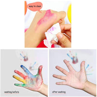 AHUMANs - Almohadilla de tinta para sellos de goma, lavable, 8 colores, para niños - Arteztik
