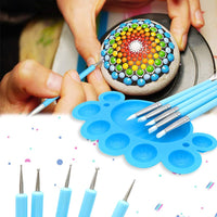 Mandala Dotting Tools, Angela&Alex 31 pcs Mandala Stencil Mandala Painting Tool Kits Cepillos Bandeja de Pintura para Pintura Rocas Colorear Dibujo y Dibujo Artes Suministros - Arteztik