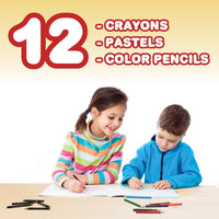 ART CREATIVITY juego de arte de lujo para niños y principiantes, incluye 101 unidades: acuarelas, crayones, marcadores de colores, lápices de colores y más + libro para colorear - Arteztik
