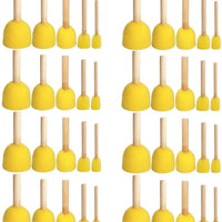 Boloniprod - Juego de 20 plantillas redondas de espuma con mango de madera, para muebles, manualidades, pintura, suministros de herramientas, herramientas de pintura, herramientas de pintura en 5 tamaños para niños - Arteztik