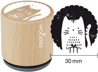 Woodies - Sello de gato con almohadilla de tinta naranja de Outback, sello de goma de madera y almohadilla de tinta para manualidades y tarjetas - Arteztik

