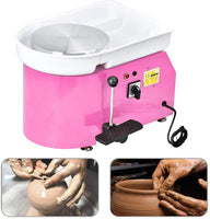 SKYTOU - Rueda de cerámica para cerámica (9.8 in, 350 W, rueda de cerámica con pedal de pie, herramienta de arcilla de cerámica, para trabajar y manualidades (rosa) - Arteztik
