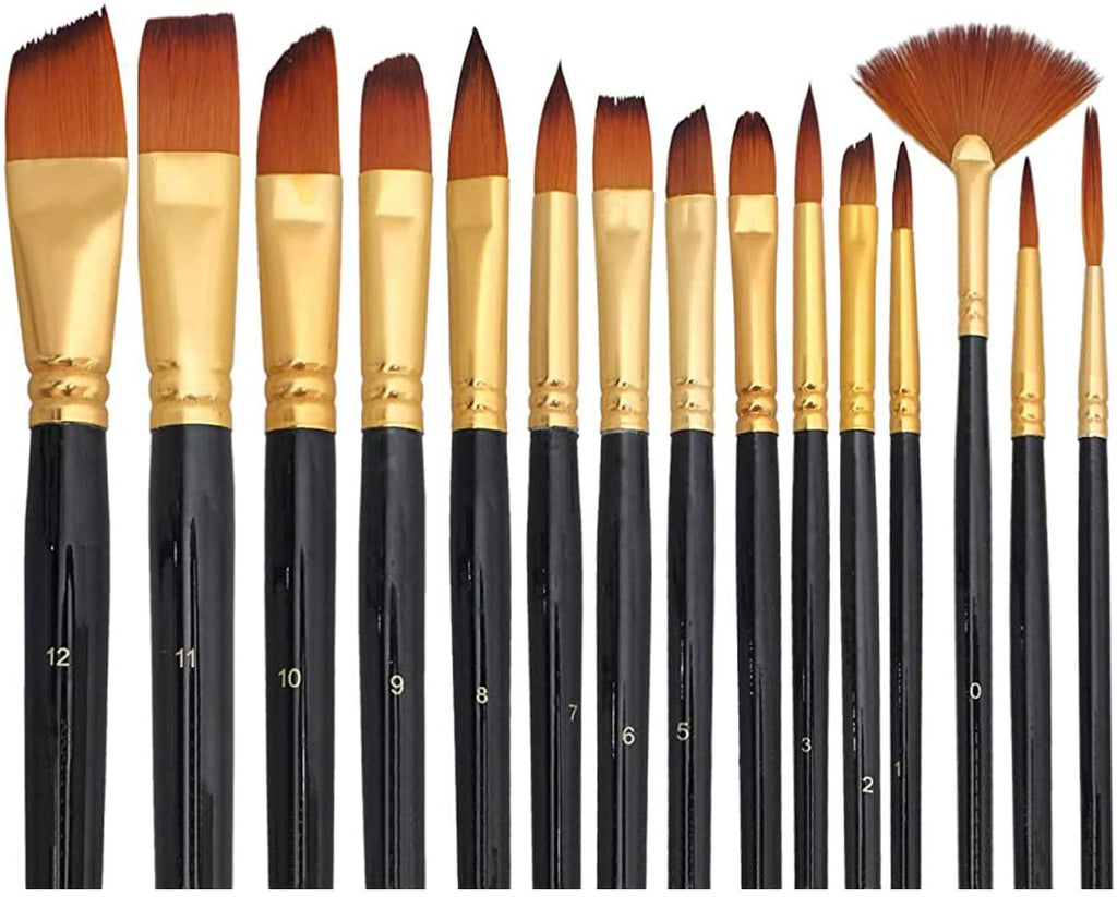 Brochas Pintura Juego De 12 Pinceles Planos Para Pintura