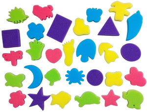 60 esponjas de espuma de pintura, pinceles de pintura, herramientas de dibujo, kits de pintura para niños, arte temprano y manualidades, aprendizaje - Arteztik