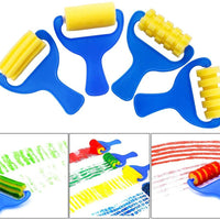 STEFORD - Juego de brochas de pintura con esponja para niños pequeños, 29 piezas de esponjas de espuma para niños, kit de herramientas de pintura para niños pequeños - Arteztik