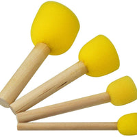 WAFJAMF - Juego de 40 brochas de esponjas redondas de varios tamaños, herramientas de pintura para niños - Arteztik