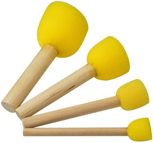 WAFJAMF - Juego de 40 brochas de esponjas redondas de varios tamaños, herramientas de pintura para niños - Arteztik