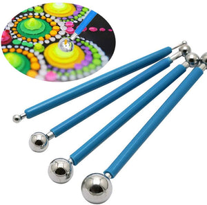 Mandala Dotting Tools, Polarhawk 35 piezas de herramientas de punteo, plantillas de pintura, kits de herramientas de pintura, pinceles, bandeja de pintura para principiantes, pintura, mandalas, rocas - Arteztik