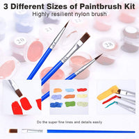 Colorwork - Kit de pintura al óleo para niños y adultos, 16.0 in de ancho x 20.0 in de largo, pintura de dibujo con pinceles, pigmento acrílico - Arteztik
