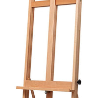 MEEDEN - Caballete de madera de haya maciza mediana con marco en H para estudio de trabajo mediano, caballete ajustable para pintura de piso, soporte para lienzos de hasta 48 pulgadas - Arteztik