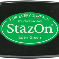 Tsukineko Stazon – Almohadilla de tinta de tamaño completo, Eden verde - Arteztik
