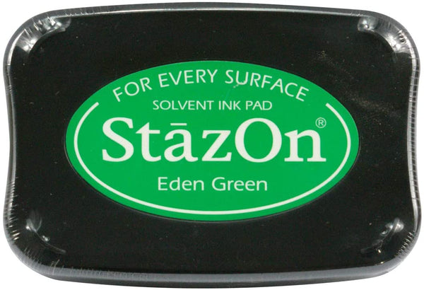 Tsukineko Stazon – Almohadilla de tinta de tamaño completo, Eden verde - Arteztik