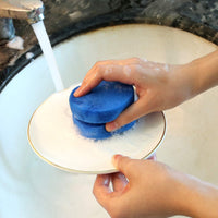 LUTER 4 esponjas aplicadoras de pintura, esponja redonda de doble cara para pintura, artes y manualidades (3 pulgadas, azul) - Arteztik