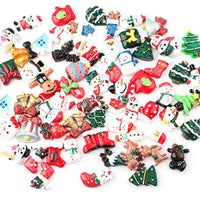 30pcs Resina de Navidad Slime Charms Resina Plana Espalda Plana Árbol de Navidad Nieve Cerveza Resina Botón de Retroceso Plano Scrapbooking Adornos para Artesanía Hacer Scrapbooking DIY Artesanía - Arteztik
